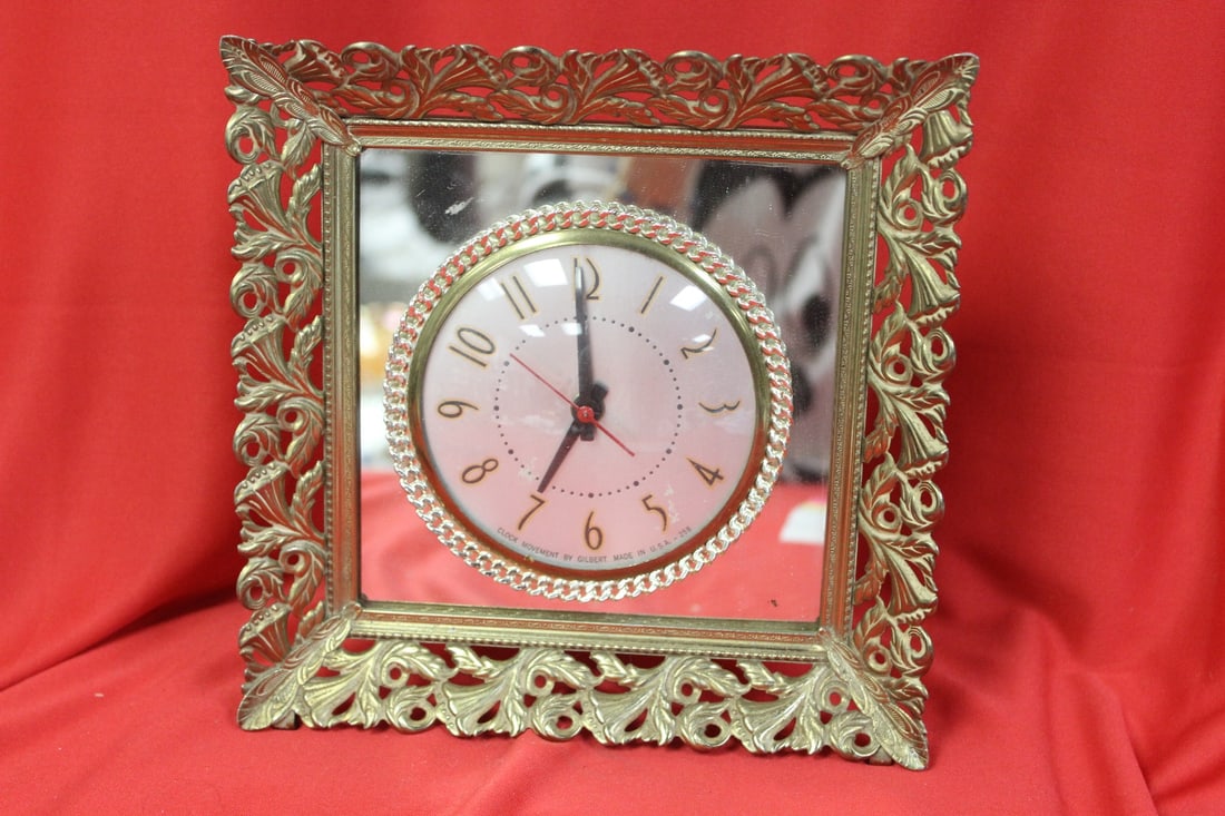 An Electric Gilbert Clock: working - 8 inches square