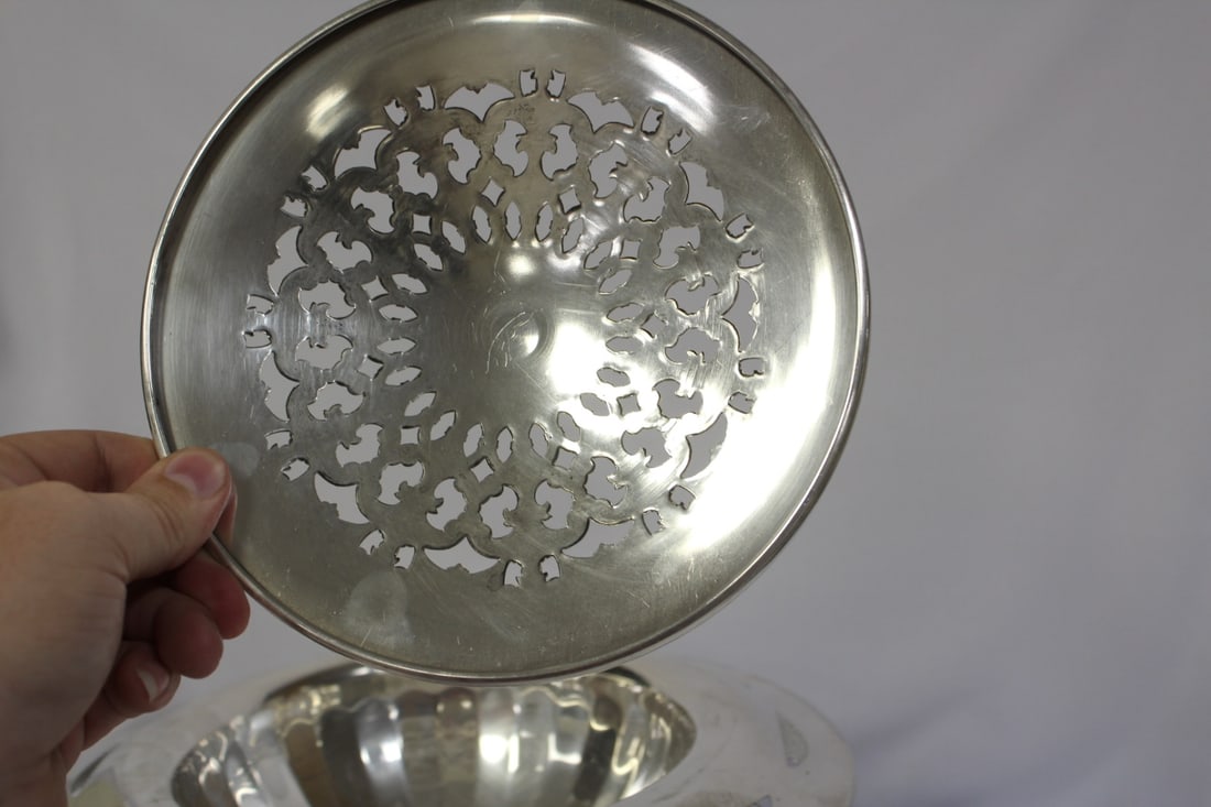 Silverplated Serving Dish with Lid - 7