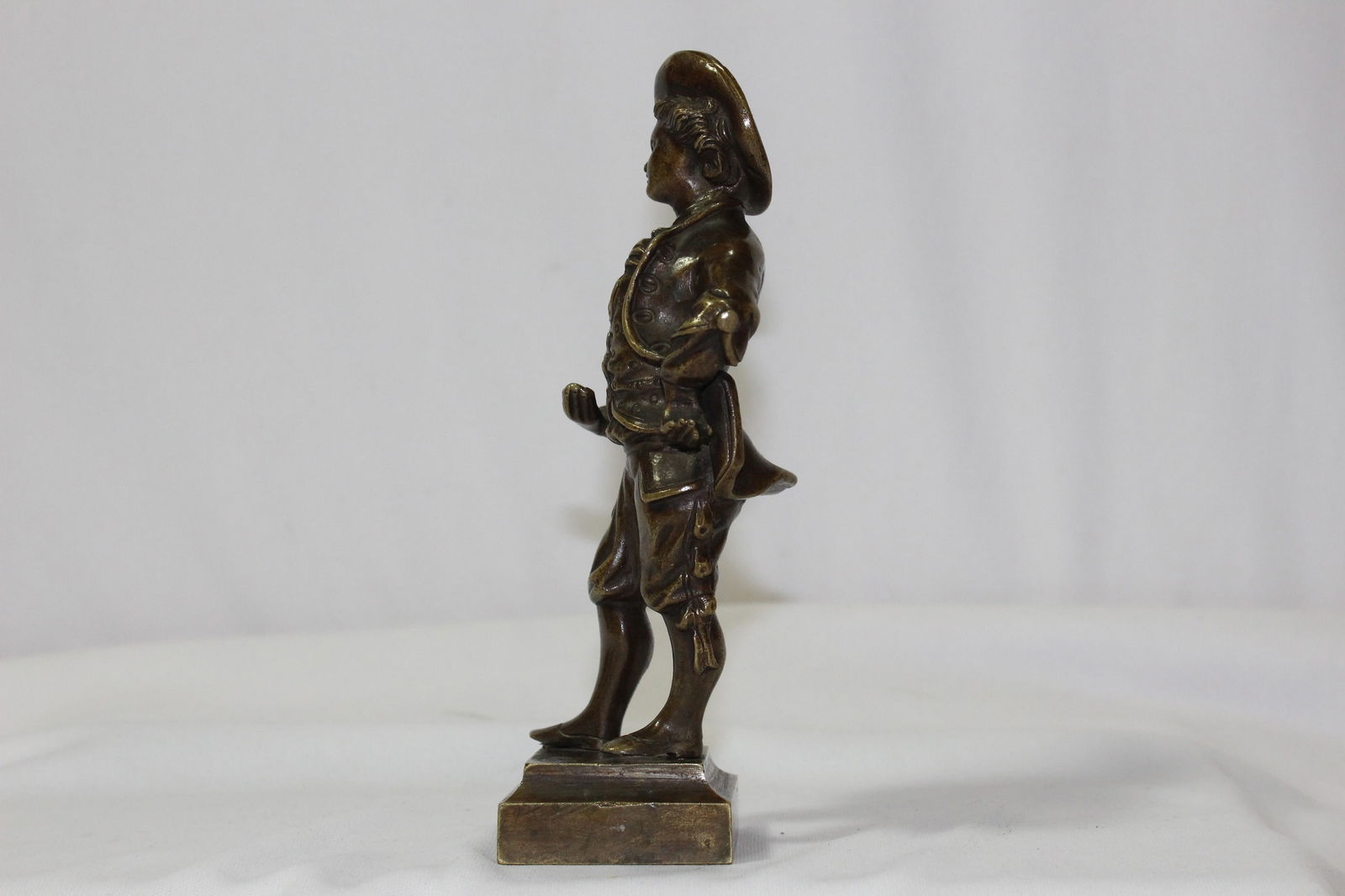 A Solid Bronze Boy Figurine - 2