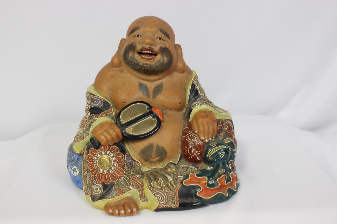 A Kutani Buddha: 5 1/2" tall