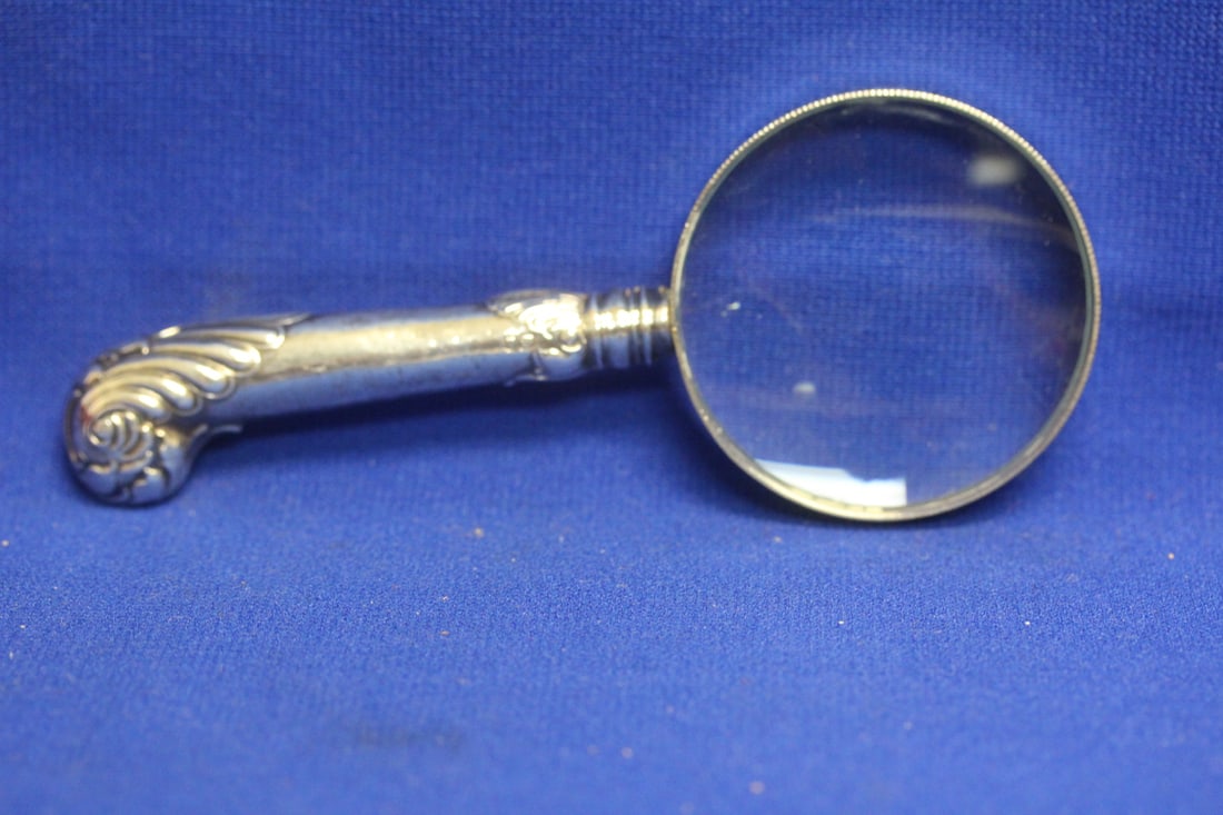 Sterling Handle Magnifying Glass: 5 inches long