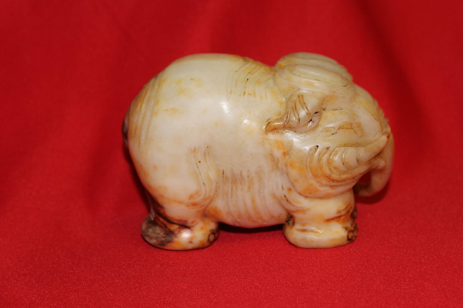 A Jade Elephant: 4" across