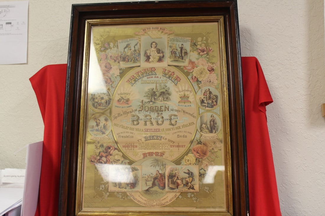 A Vintage Funeral Home? Advertisement: in frame - copyright 1886 - 24 1/2" x 18 1/2" - rare