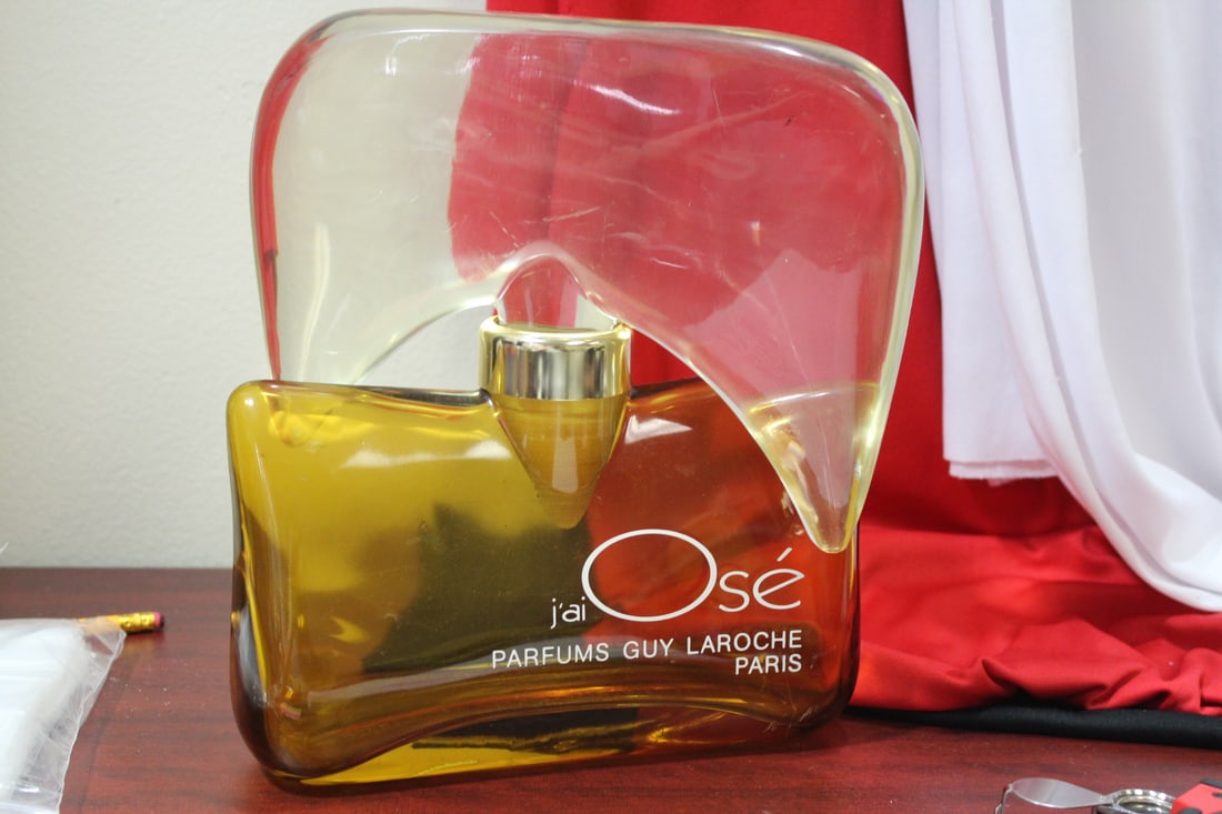 A Ja'I Ose Parfum for Him by Laroche, Paris: display - 10 inches tall