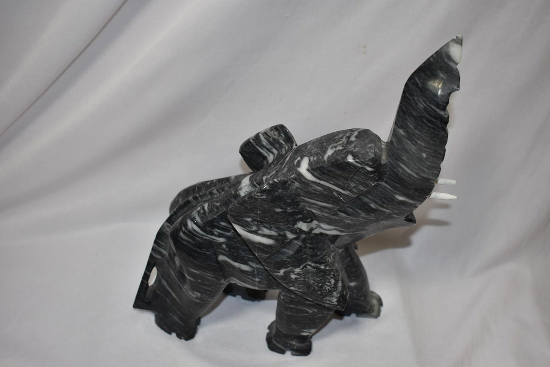 An Onyx Elephant: heavy - 11" tall