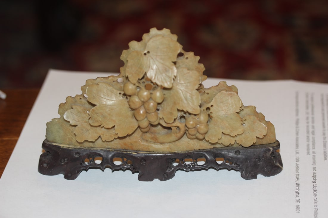 Well Carved Soap Stone Mountain: 6 3/4" across