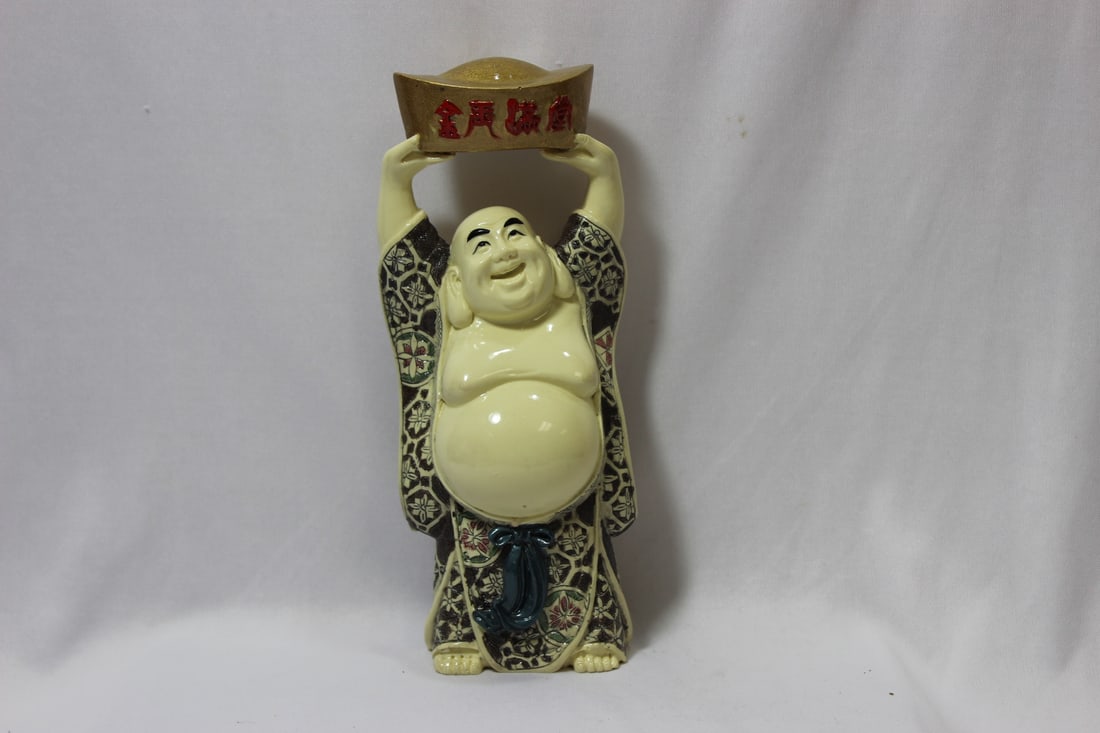 A Resin Buddha: 9" tall