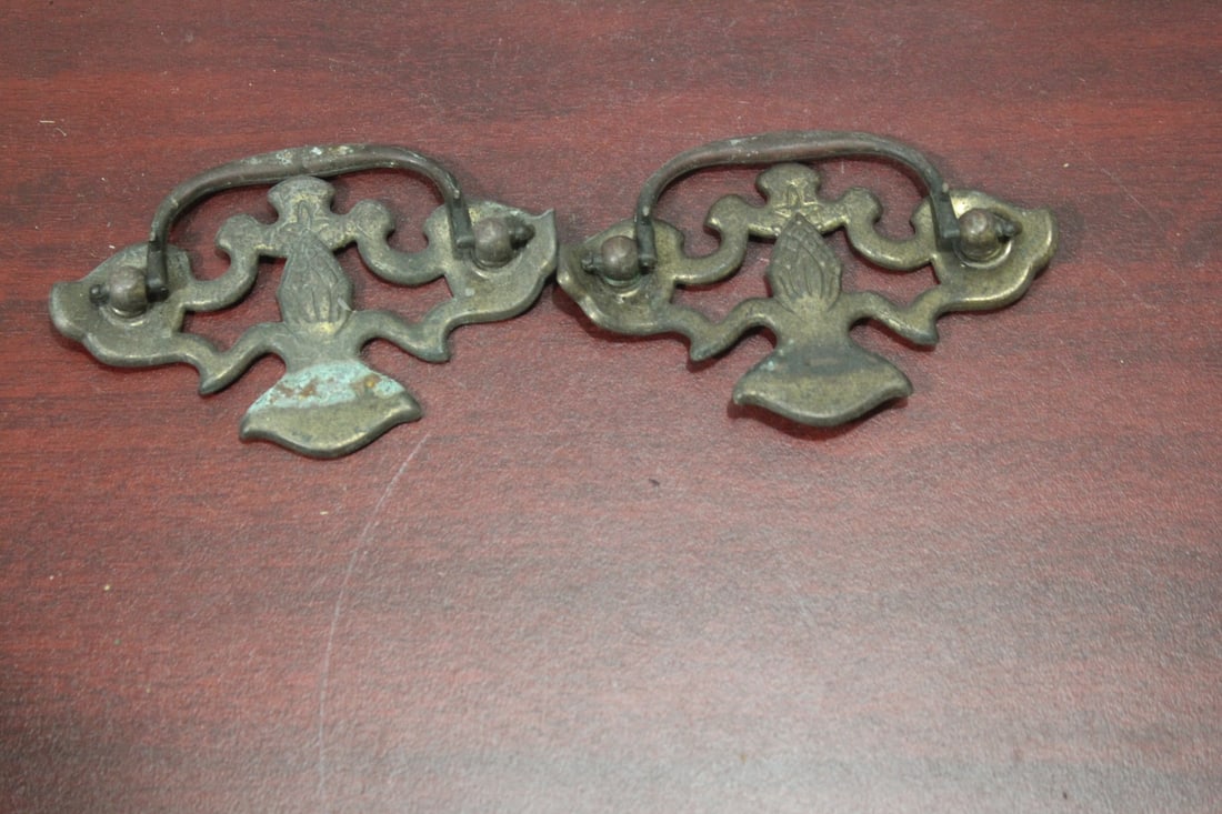 Set of Two Antique Drawer Pulls - 2