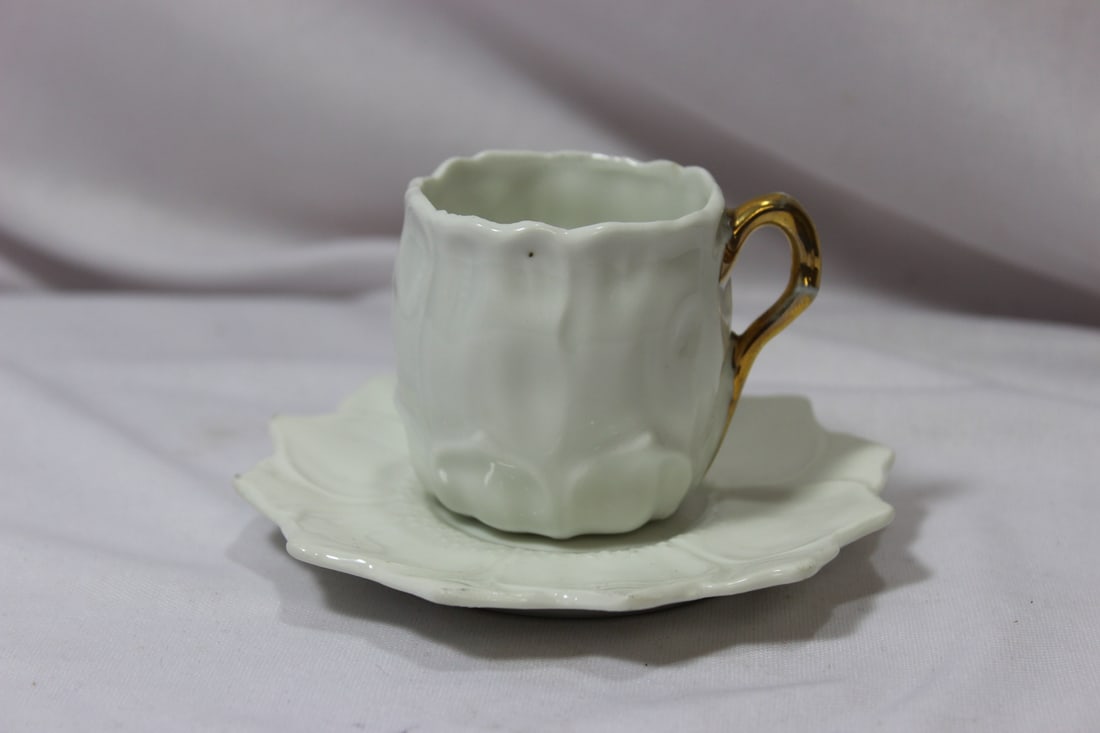 A Vintage Cup and Saucer: cup= 2" tall