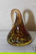 Small Artglass Ornament: 1 3/4" tall