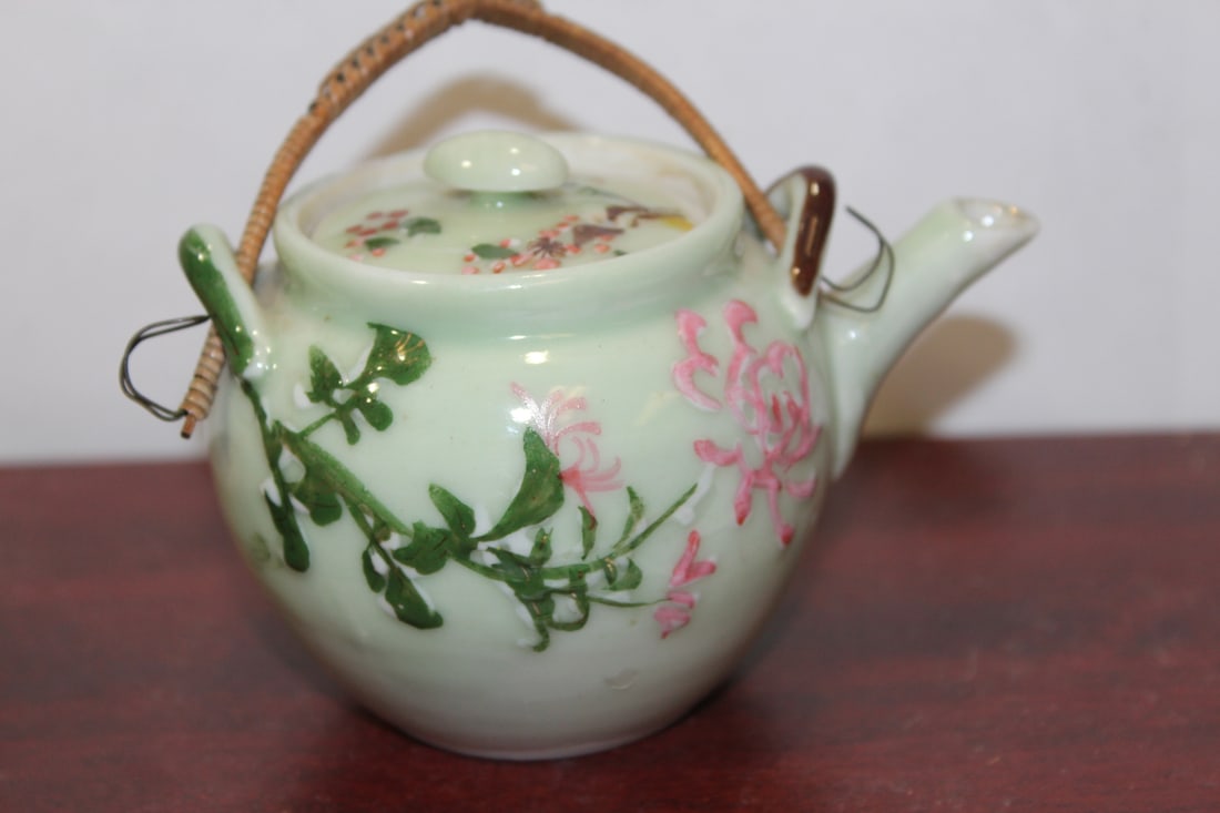 A Chinese or Asian Celadon Small Teapot - 3