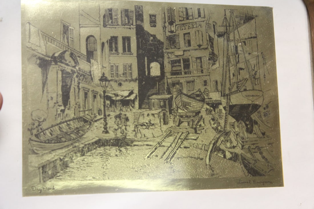 Lionel Barrymore Gold Foil Etching - 2