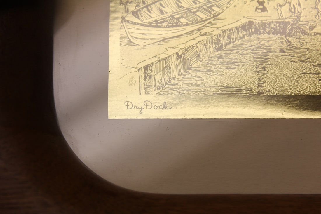 Lionel Barrymore Gold Foil Etching - 4