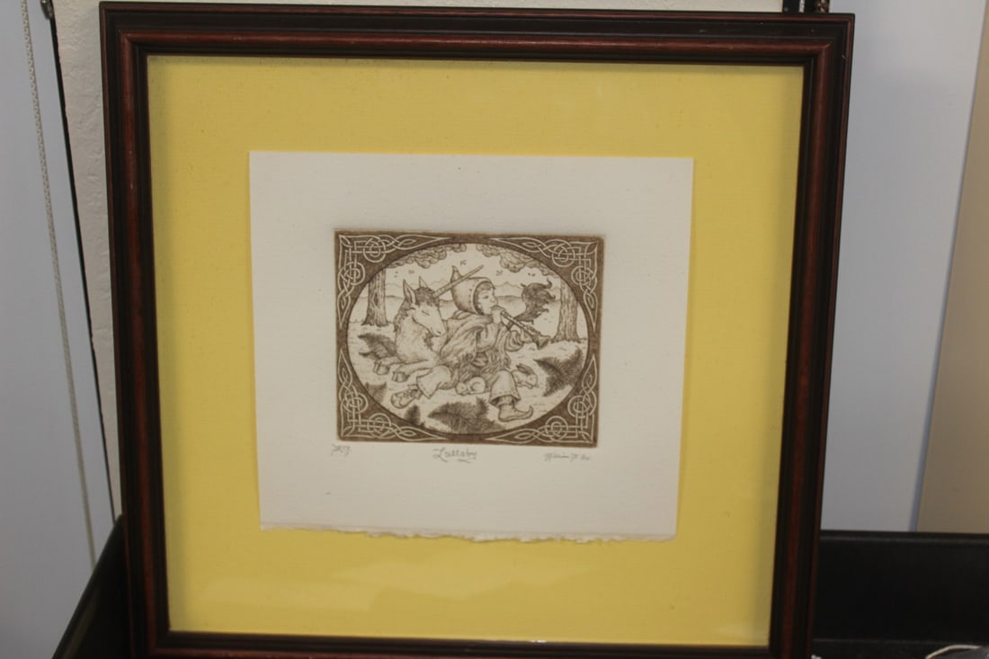 Framed William F. Cox Woodcut (1 of 6)
