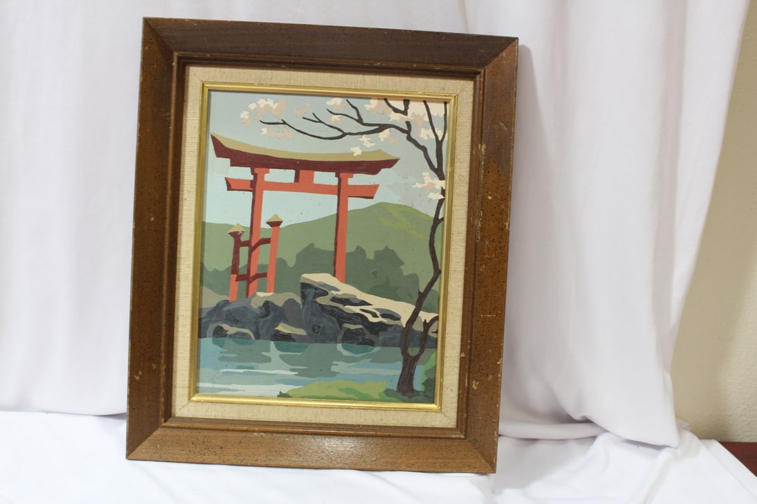 An Oil on Board: Bio on back - overall= 13 1/4" x 11 1/4"