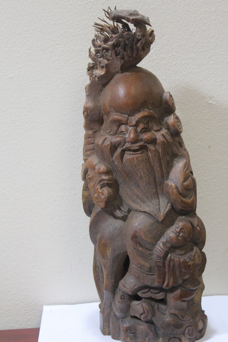A Bamboo Lohan: Chinese - 16 1/2" tall