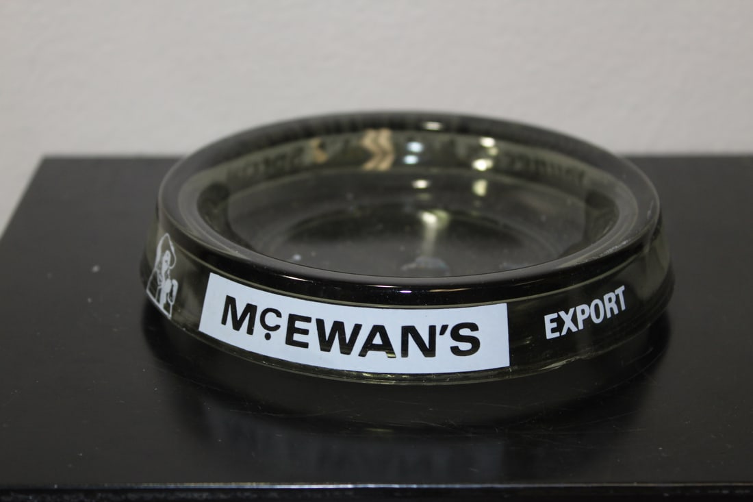 A Glass Advertising Ashtray McEwan's: 5 4/8" in diameter