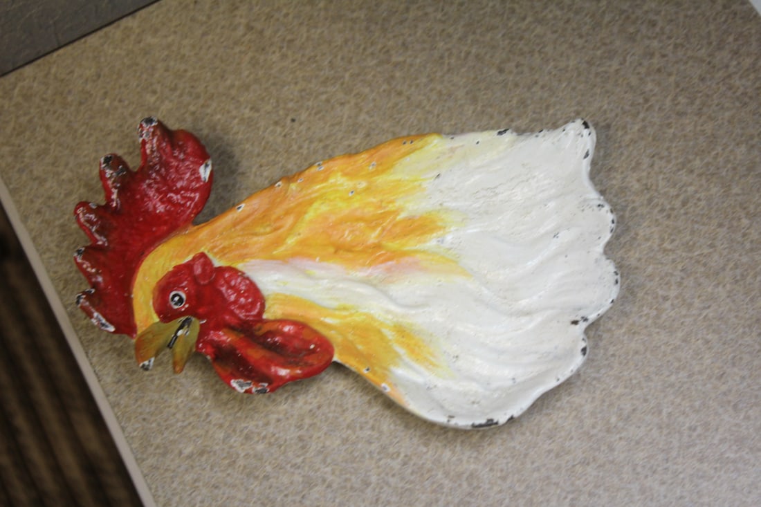 Cast Iron Rooster Tray: 5 7/8" in length