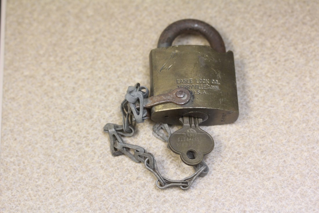 Old Eagle Lock with Key (1 of 2)