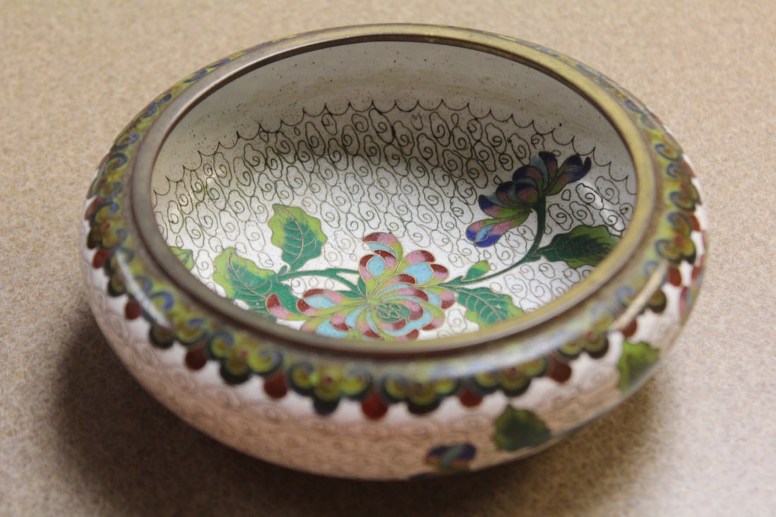 Chinese Cloisonne Washer: 5 1/2" in diameter