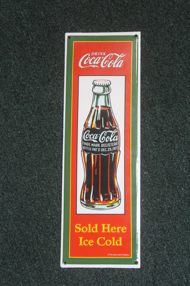 Coca-Cola Sign: 17" x 5 1/2"