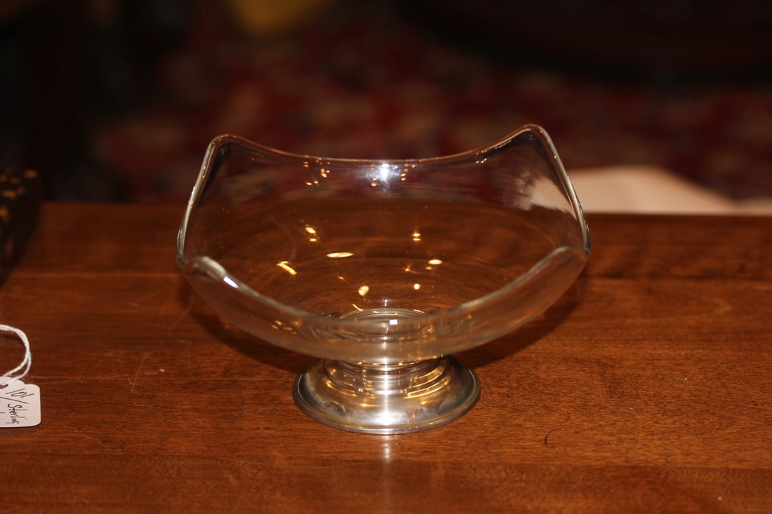 Sterling Rim Bowl: 6" in diameter