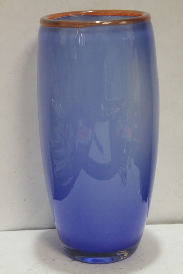 A Signed Artglass Vase - 2