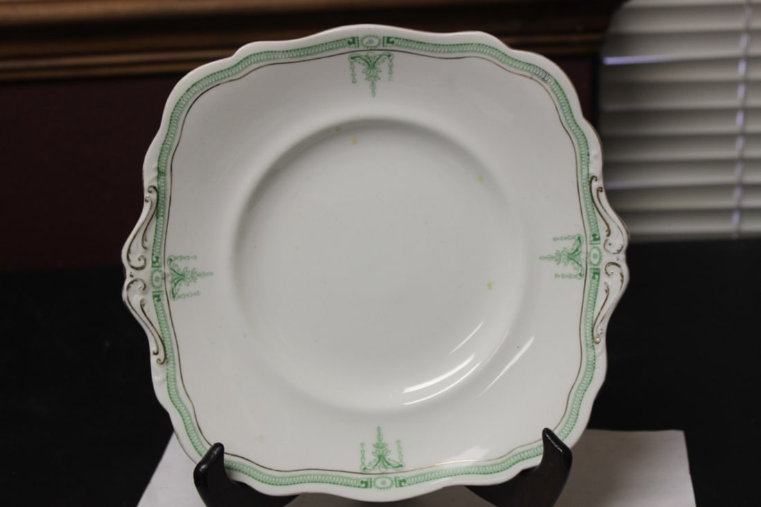 A Paragon China, England Square Porcelain Plate: 9 1/4" square