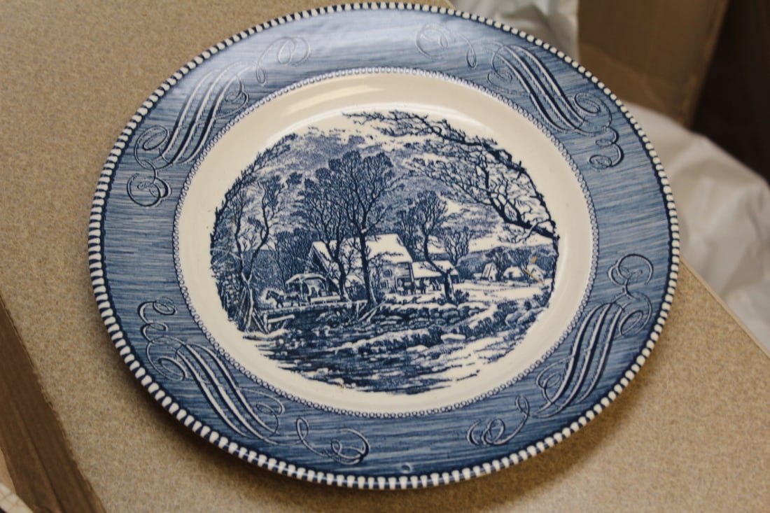 Currier and Ives Plate: 10" in diameter