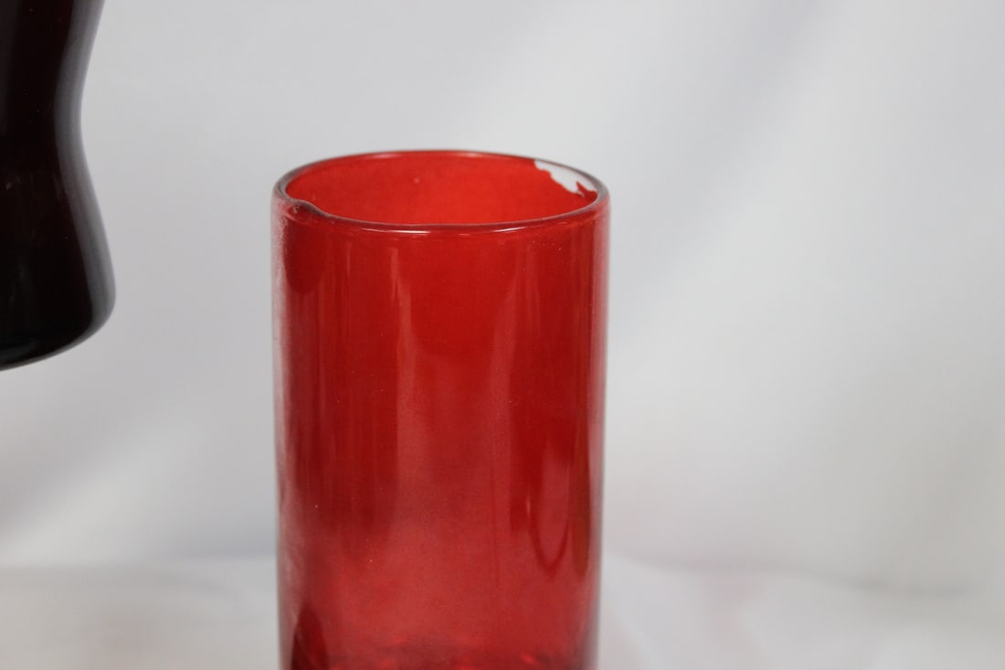 Two Ruby Red Glass Articles - 2