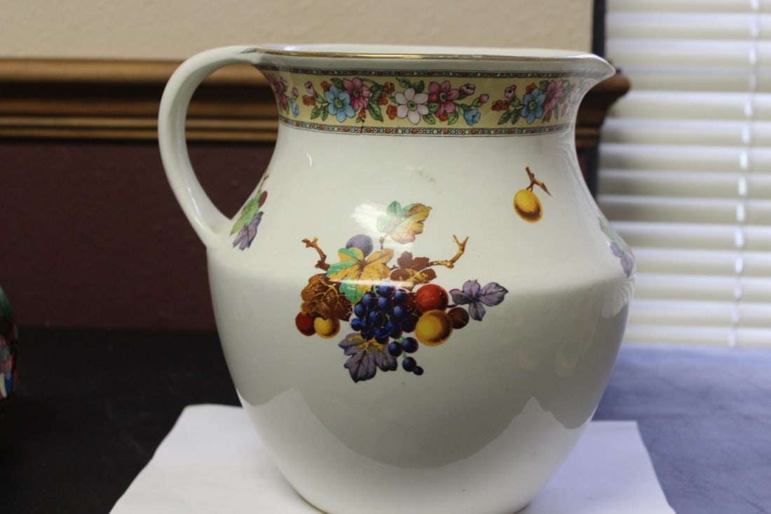 A Bristol? England Pottery Pitcher: 9 1/4" tall