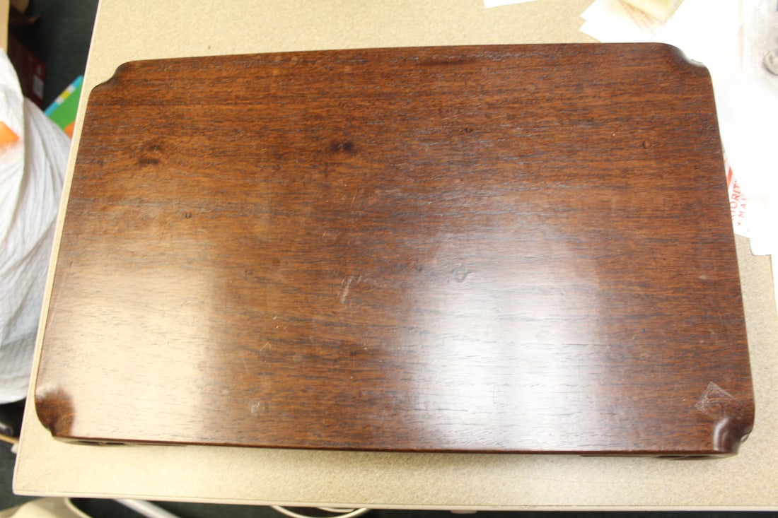 Wood Chinese Stand: possible Huanghali - 18 3/4" x 11 1/2"