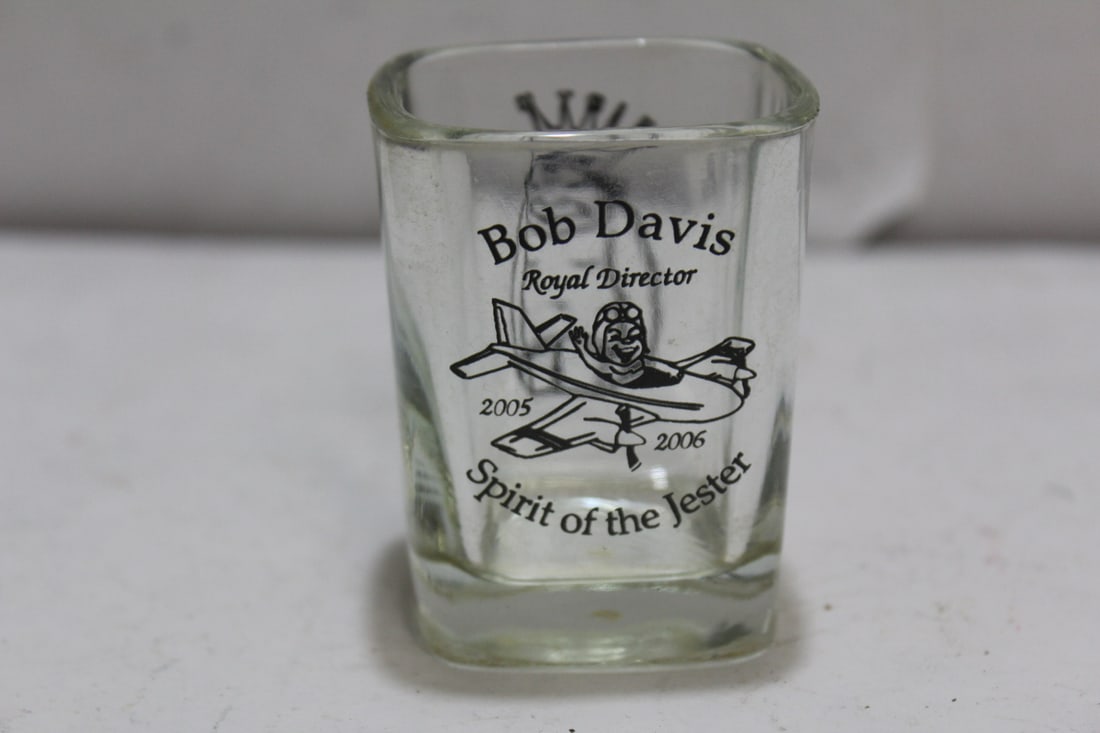 A Bob Davis Shot Glass: as shown