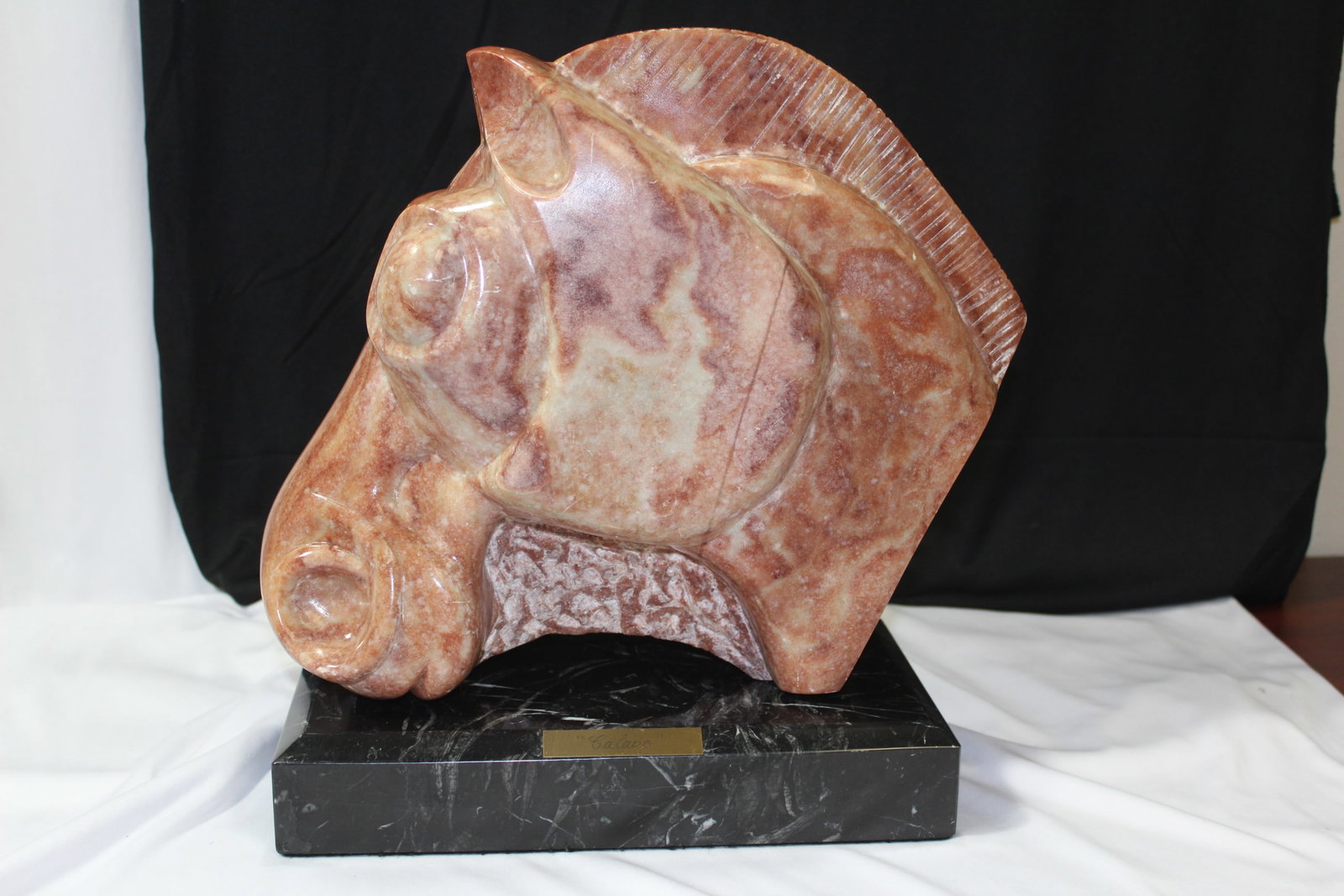A Marble Horse Sculpture: 13 1/2" tall - by J. Rossi - Most Likely John Rossi ,the famous sculptor