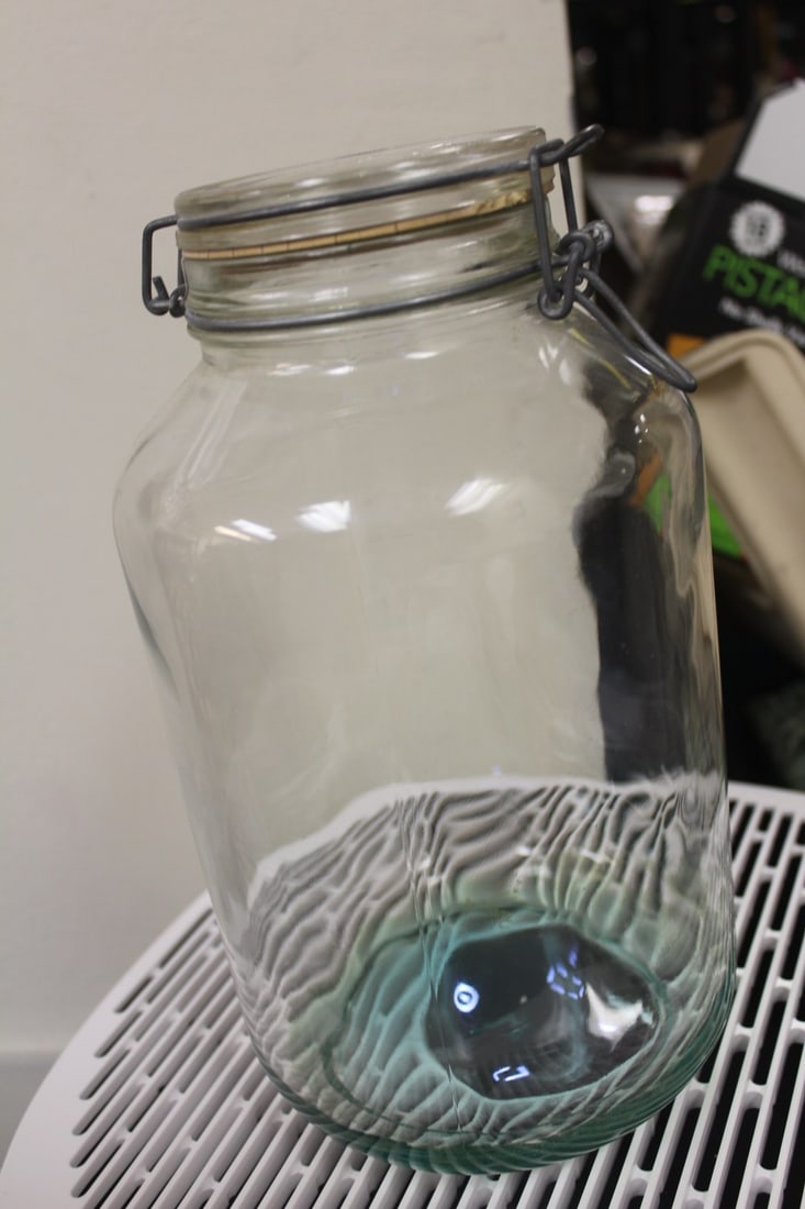 Fido, Italy Glass Jar: 1 3/8" tall