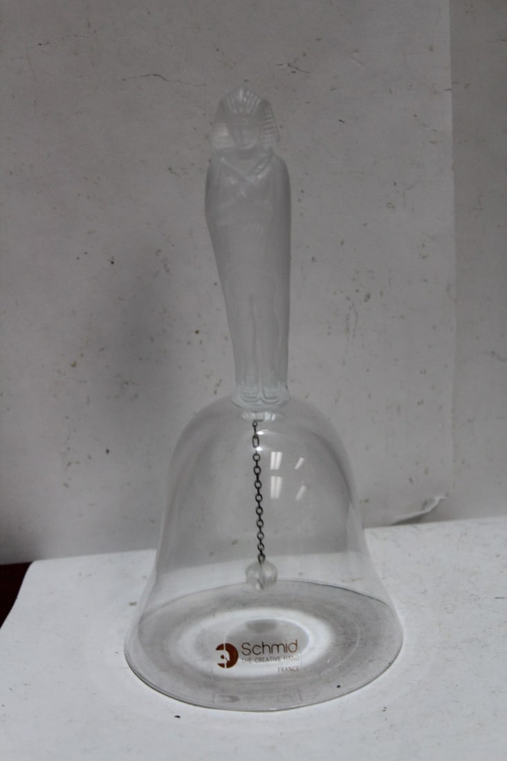 A Pharaoh Crystal Bell: boxed - 7 1/2" tall