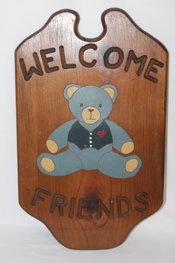 A Wooden Wall Panel: 18 1/2" long