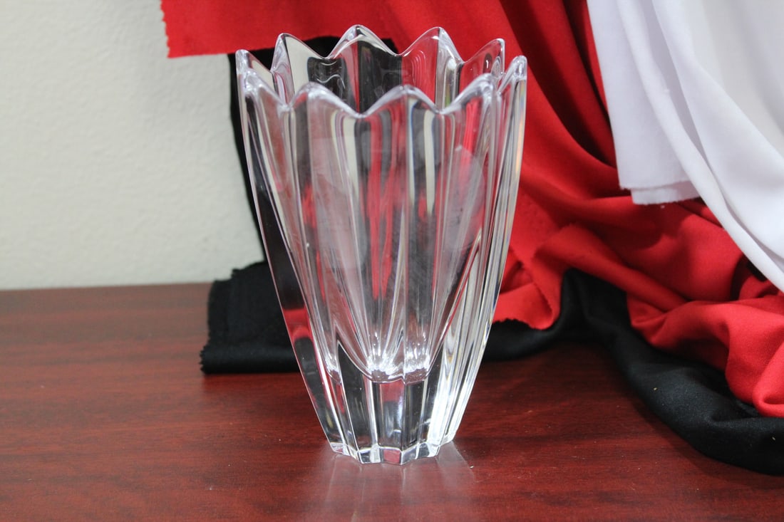 An Orrefors Vase: signed - 5 3/4" tall