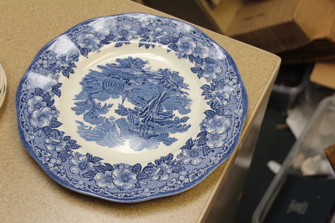 Staffordshire Village Scene Dinner Plate (1 of 3)