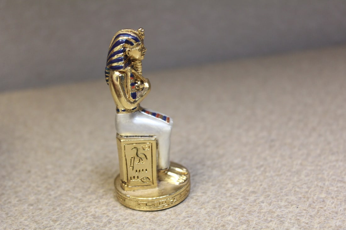 Solid Brass Egyptian Figurine - 4
