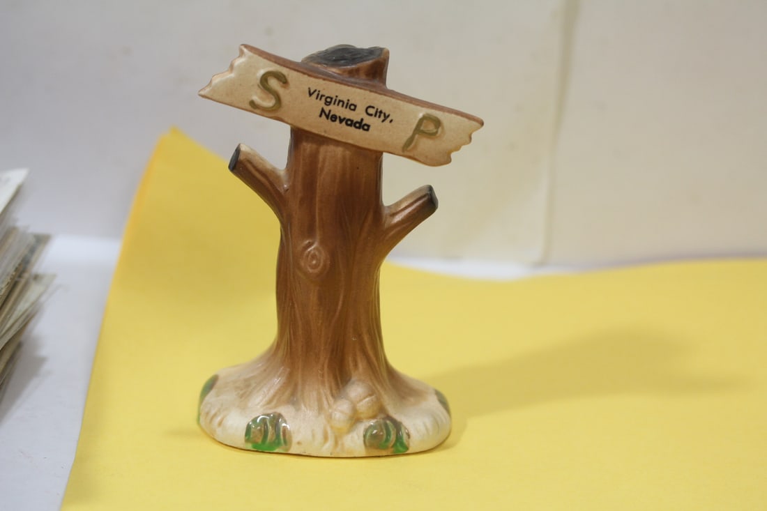 A Ceramic Souvenir from Virginia City, Nevada: 4 3/4" tall