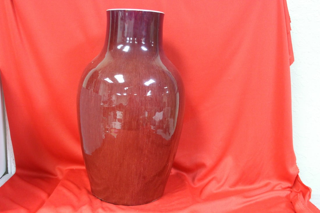 An Oxblood Vase: Chinese - 14 inches tall