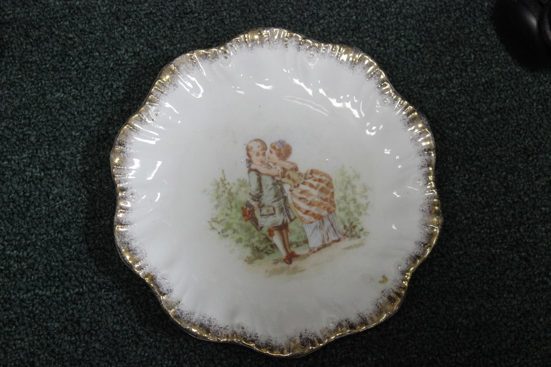 A Vintage Plate - Mother and Daughter?: 8 1/2" in diameter