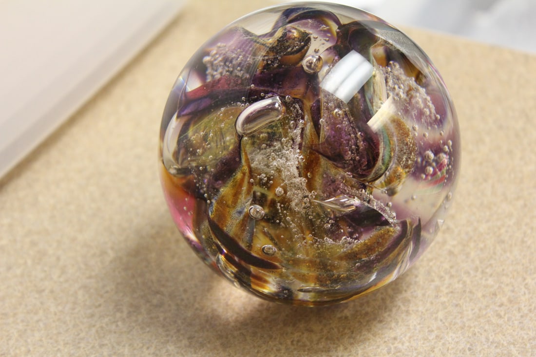 Signed Art Glass Paperweight - 2