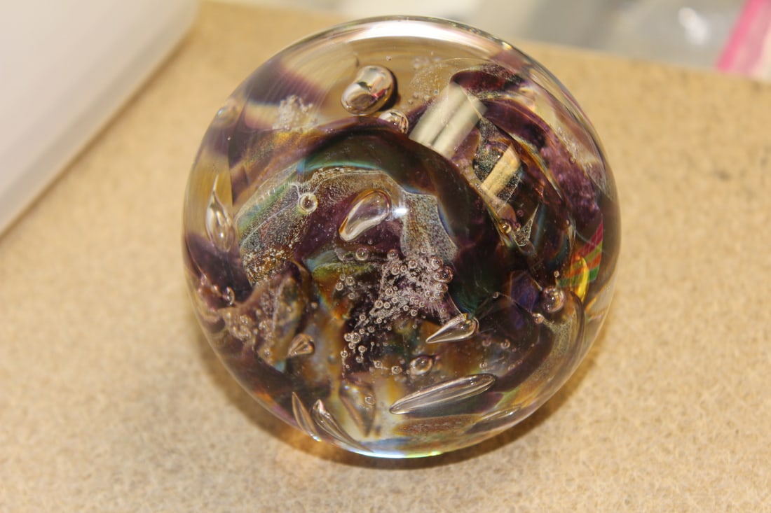 Signed Art Glass Paperweight - 3