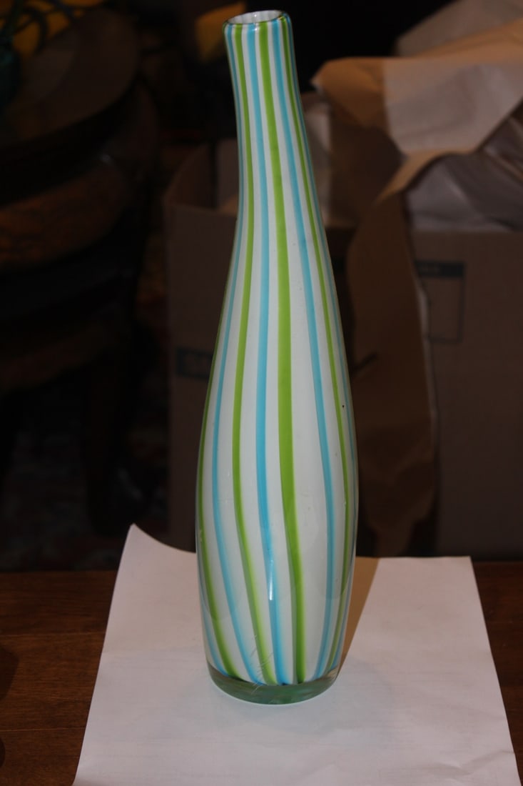 Art Glass Vase: 14" tall