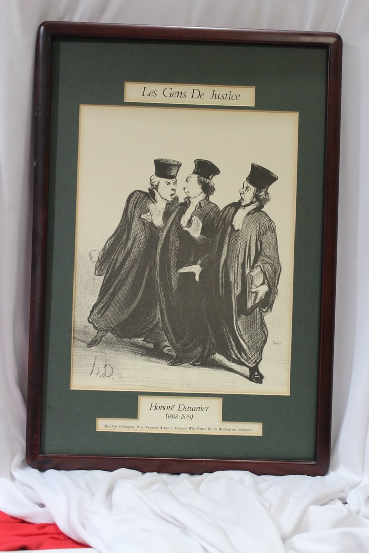 A Lithograph/Eching or Print Les Gens de Justice (1 of 7)