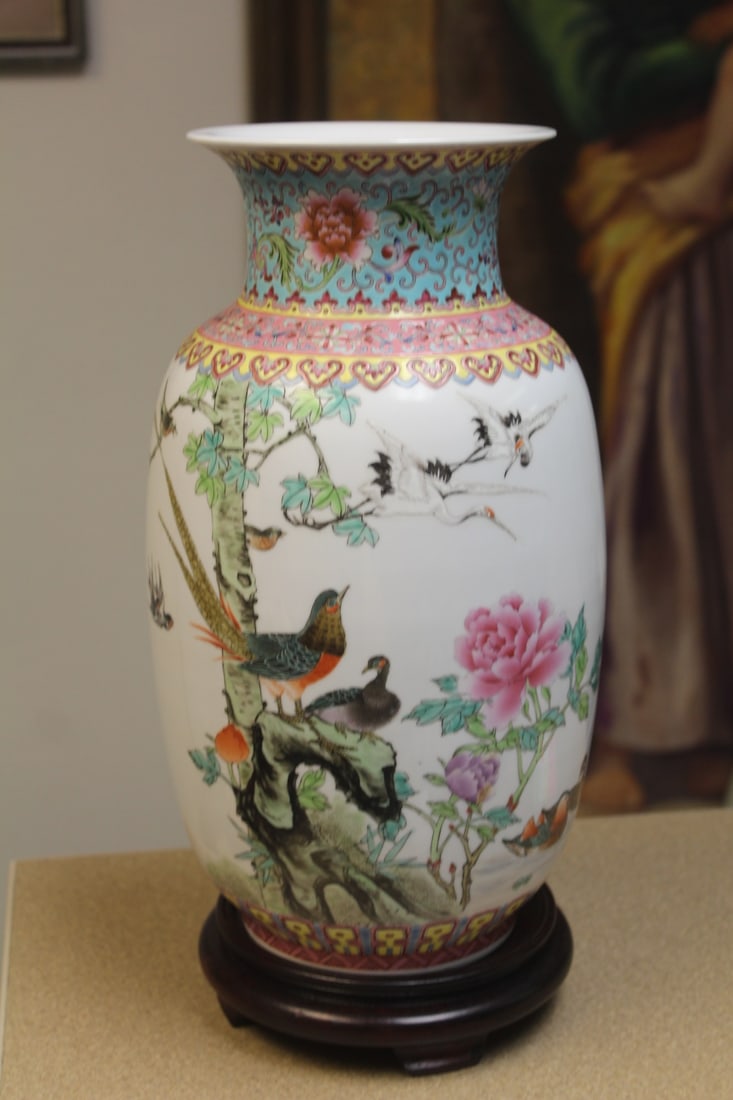 Chinese Hand Painted Vase (1 of 7)