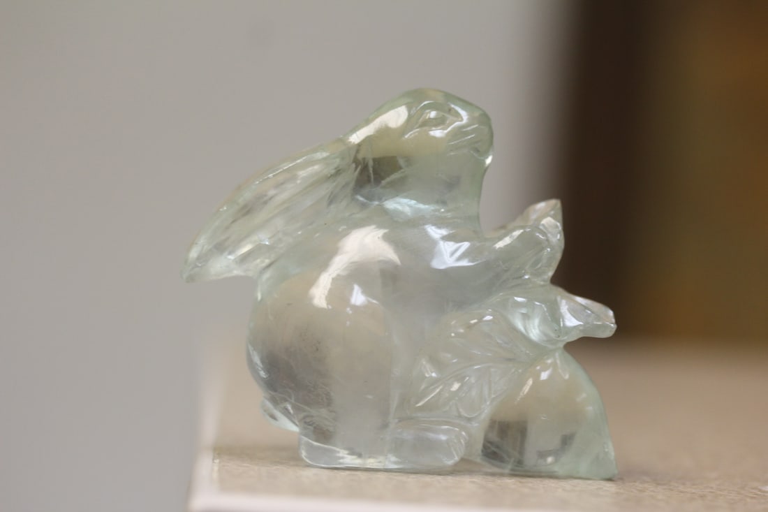 rock crystal(?) glass(?) rabbit (1 of 7)
