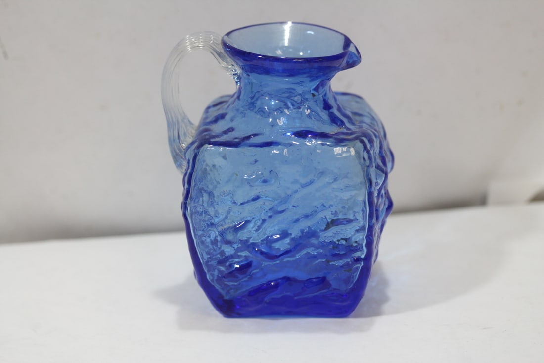A Blue Glass Small Pitcher (1 of 6)